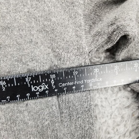 Madewell Sweater Womens Small Gray Crew Neck Tie Wrist Crew Neck Pullover - Picture 3 of 7